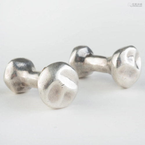 Linda Lee Johnson Silver Cufflinks