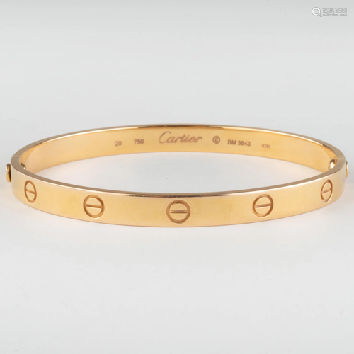 Cartier 18k Gold Love Bracelet