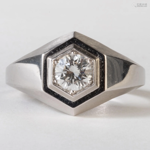 Platinum and Diamond Ring