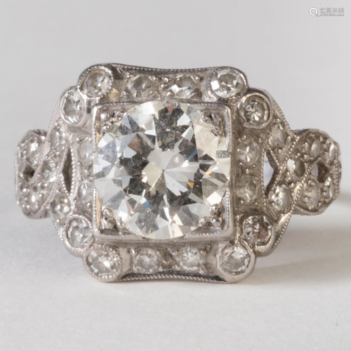 Platinum and Diamond Ring