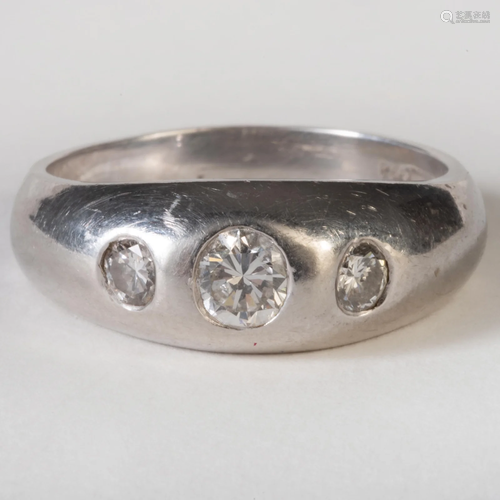 Platinum and Diamond Ring