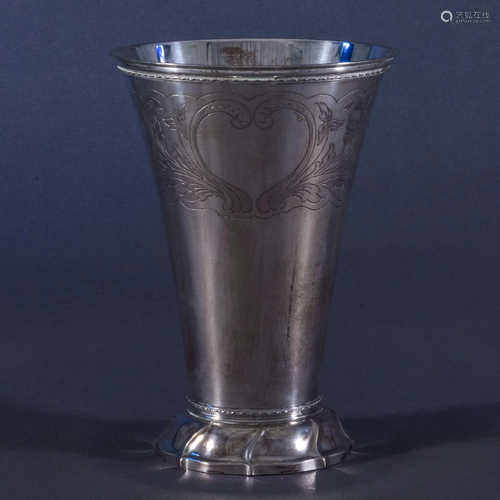 Swedish Gustaf V Silver Beaker Vase