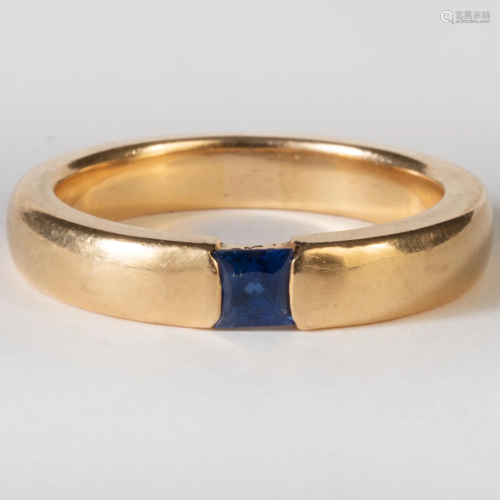 14k Gold and Sapphire Band Ring