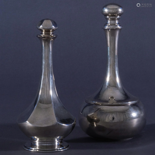 Two American Silver Scent Bottles