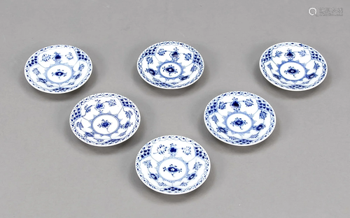 Six confectionary bowls, Royal