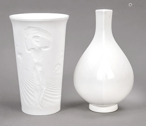 Two vases KPM Berlin, marks 19