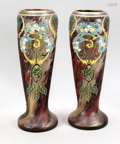 Pair of large Art Nouveau vase