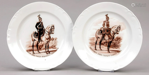 Two militaria plates, Kuznetso