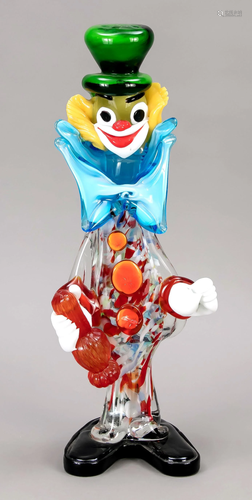 Large standing clown, Murano,