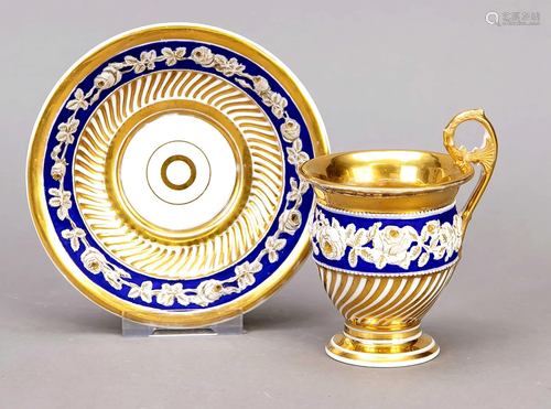 Cup and saucer, France, end of