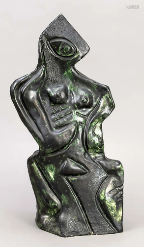 Female nude, ceramics, white b