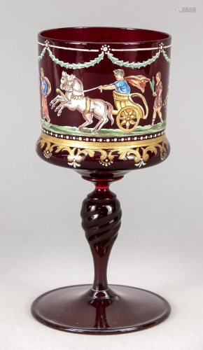 Goblet glass, c. 1900, round d