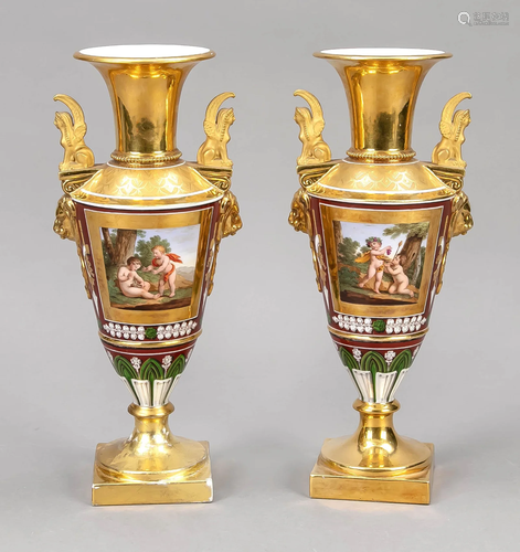 Pair of Empire vases, France,