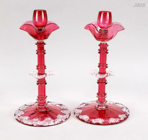 Pair of candlesticks, 19th cen