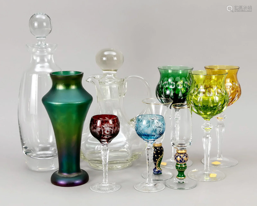 Set of ten pieces of glass, 2n