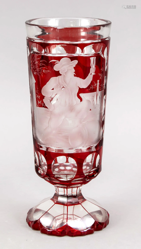 Goblet glass, Bohemia, 19th ce