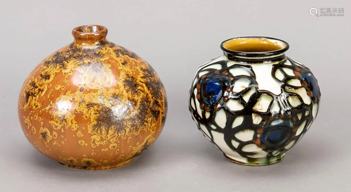 Two spherical vases, early 20t