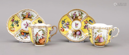 Two cups with saucers, Helena