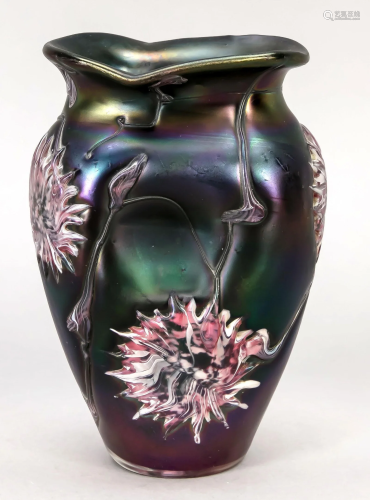 Art Nouveau vase, c. 1900, rou
