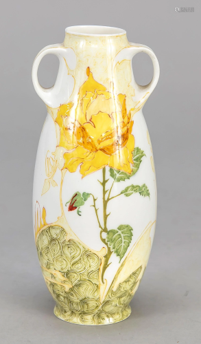 Small double-handled vase, Roz