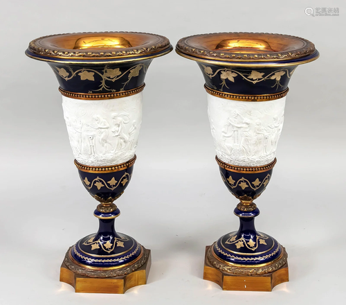 Pair of large floor vases, Sev