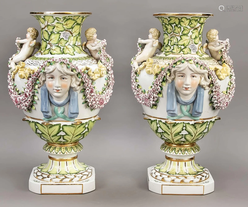 Pair of magnificent vases, 20t