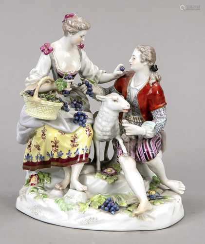 Lovers with sheep and grapes,