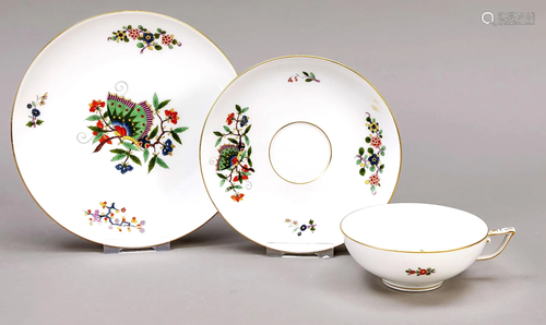 Three-piece tea set, Meissen,