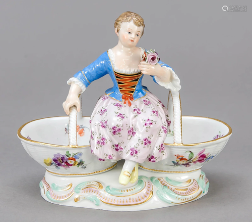 Figural Saliere, Meissen, Knau