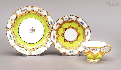 Three-piece mocha set, Meissen