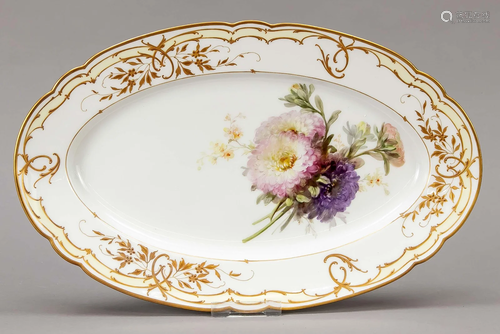 Oval serving plate, KPM Berlin