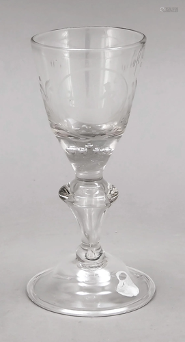 Goblet glass, end of 18th cent