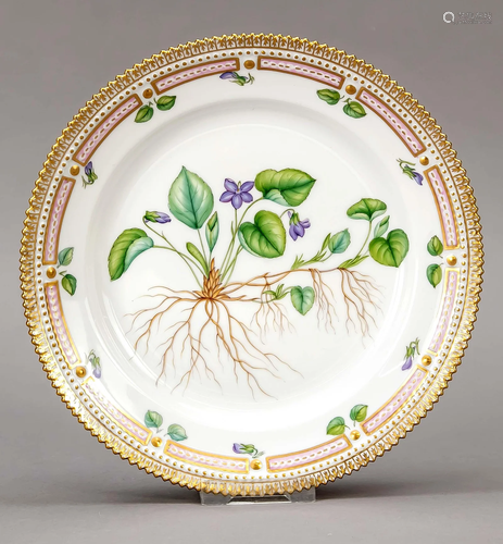 Plate, Royal Copenhagen, late