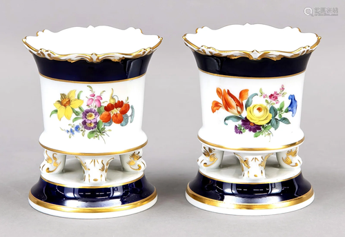 Two small stove vases, Meissen