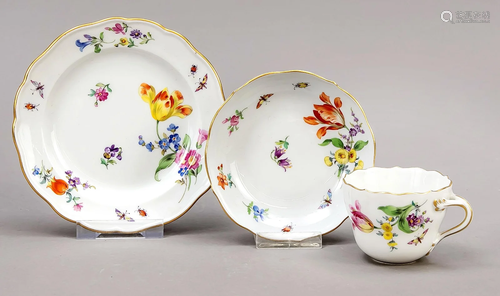 Mocha set, 3-piece, Meissen, 1