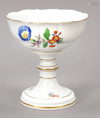 Round footed bowl, Meissen, en