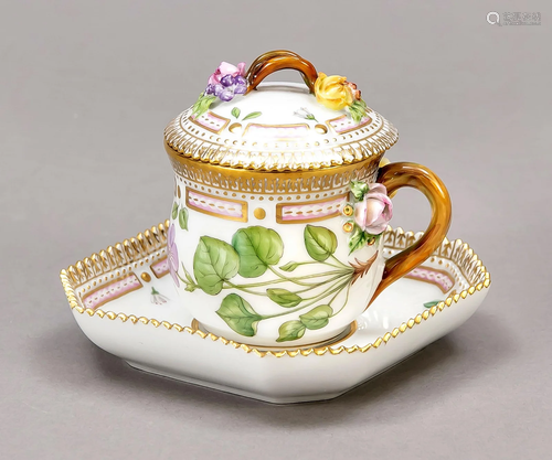 Bouillon/cream cup with lid an