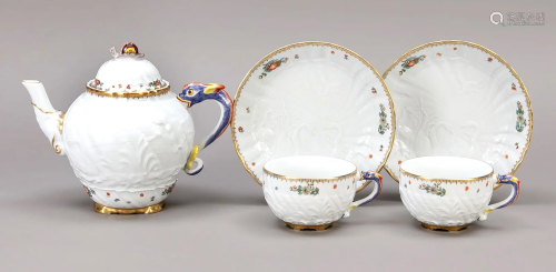 Five pieces Meissen, end of th