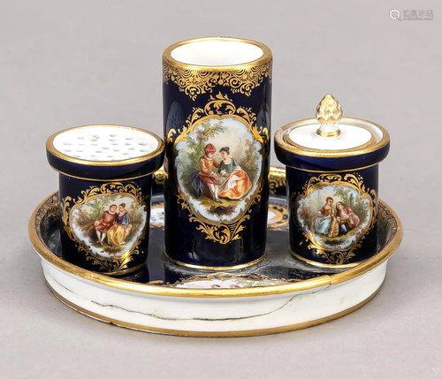 Inkstand, Meissen, Knauff-Schw