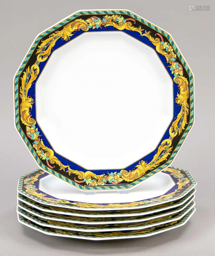 Six flat plates, Rosenthal, St