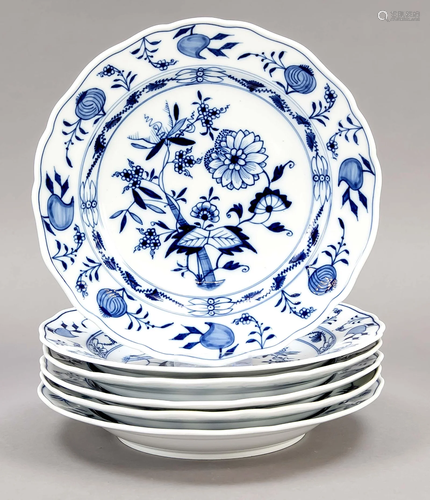 Six plates, Meissen, 1850-1886