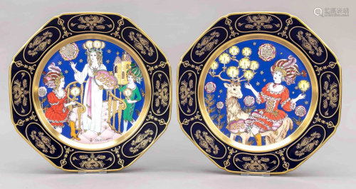 Two Christmas plates, Hutschen