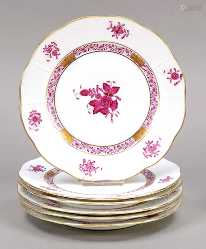 Six dessert plates, Herend, af