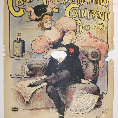 Carl HAP (1819-1914) « Grand Cherry Brandy Cointreau. Lacet ...