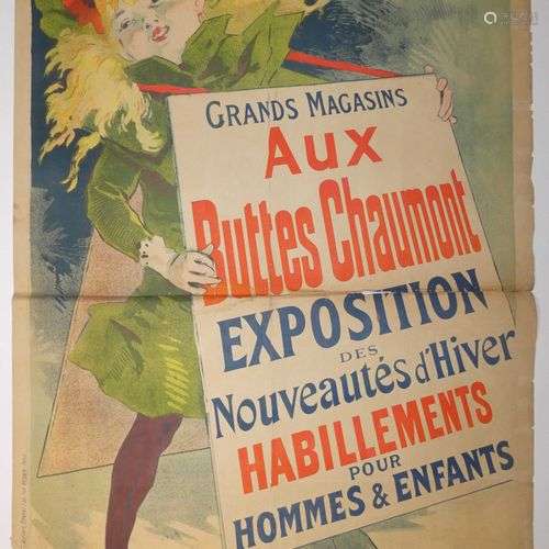 Attribué à Jules CHERET (1836-1932) « Grands Magasins. Aux B...