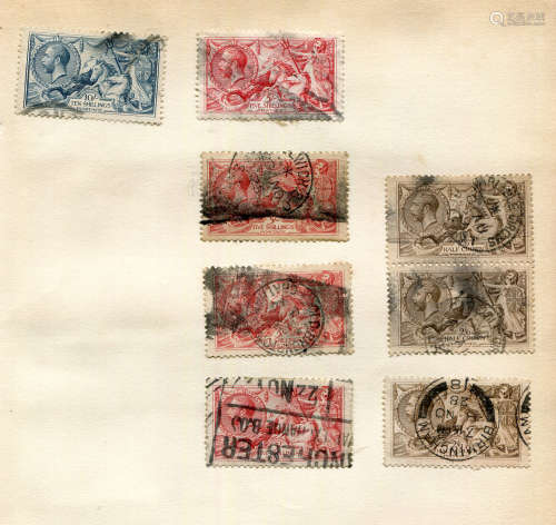 A collection of Great Britain stamps in two albums and a sto...
