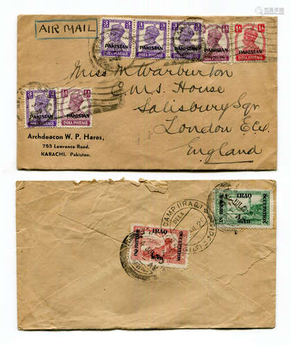 A collection of world stamps in six folders, including Briti...