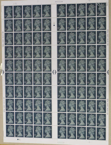 A collection of Great Britain 1980s complete sheets, mint, i...