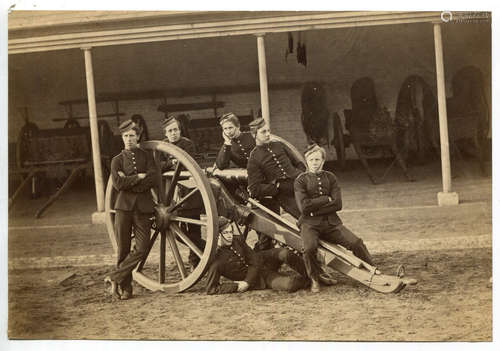 PHOTOGRAPHS, MILITARY. A collection of approximately 34 loos...