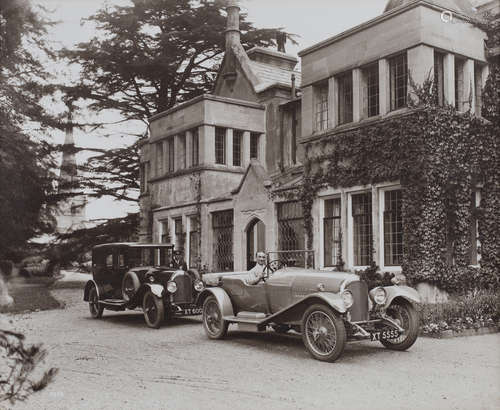 BENTLEY. A sepia-toned photograph by Chas Bowers, of William...